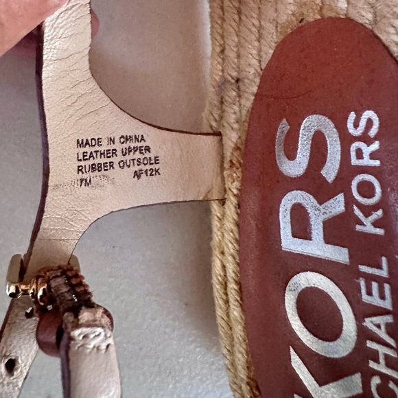 Michael Kors Stephy pvc Neon Orange Thong Leather Sandals Size 7 - Picture 6 of 8